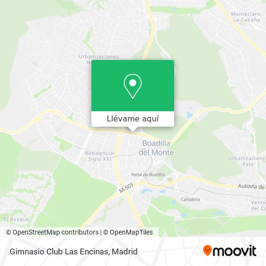 Mapa Gimnasio Club Las Encinas