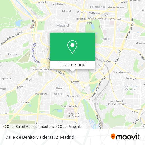 Mapa Calle de Benito Valderas, 2