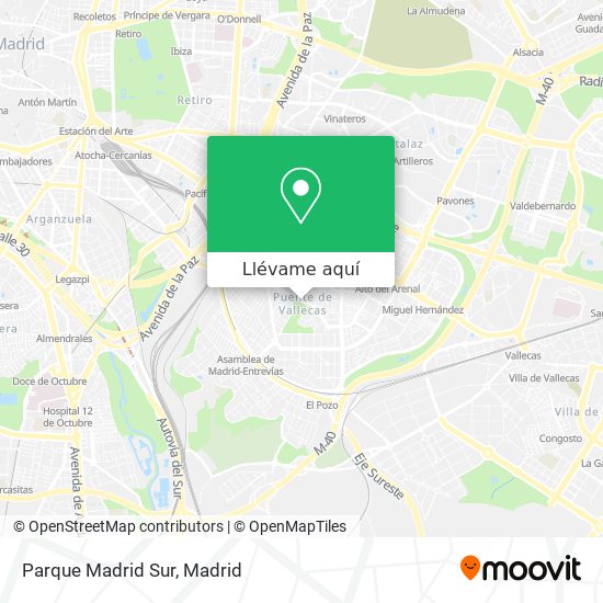 Mapa Parque Madrid Sur