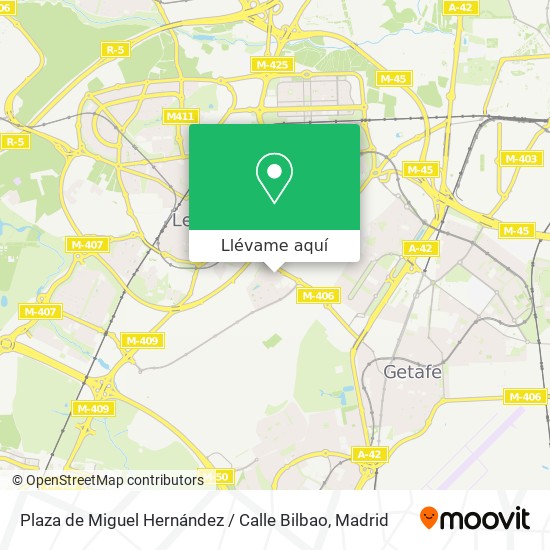 Mapa Plaza de Miguel Hernández / Calle Bilbao