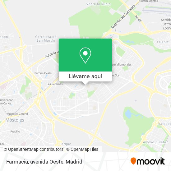 Mapa Farmacia, avenida Oeste