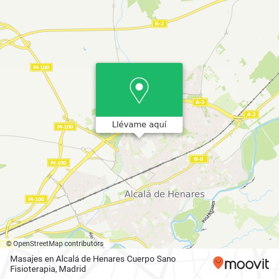 Mapa Masajes en Alcalá de Henares Cuerpo Sano Fisioterapia