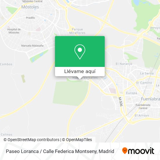 Mapa Paseo Loranca / Calle Federica Montseny