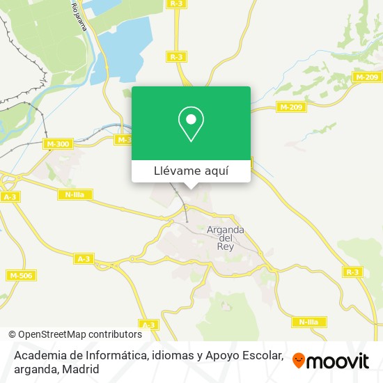 Mapa Academia de Informática, idiomas y Apoyo Escolar, arganda