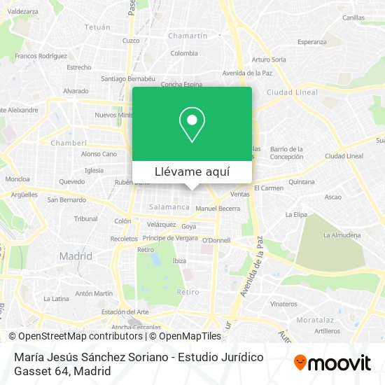 Mapa María Jesús Sánchez Soriano - Estudio Jurídico Gasset 64