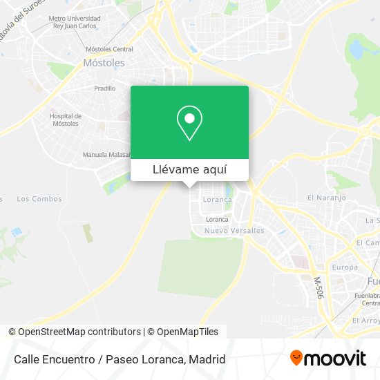 Mapa Calle Encuentro / Paseo Loranca