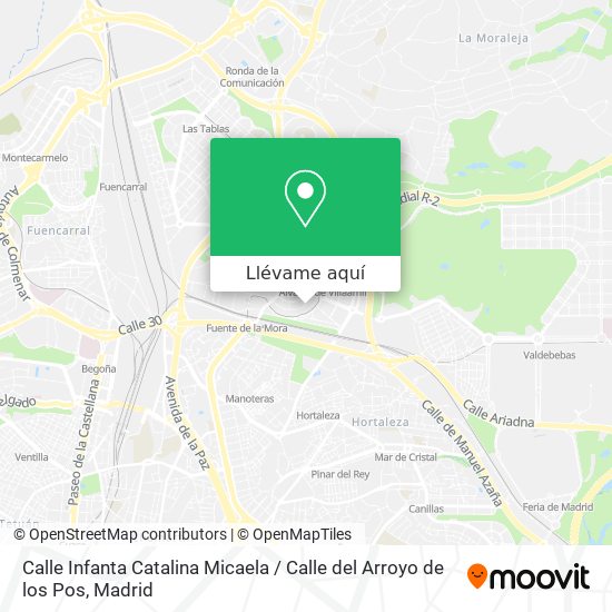 Mapa Calle Infanta Catalina Micaela / Calle del Arroyo de los Pos