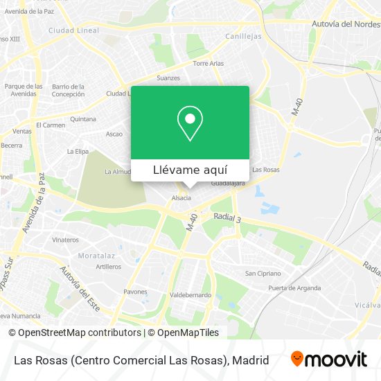 deberes Descolorar calibre Cómo llegar a Las Rosas (Centro Comercial Las Rosas) en Madrid en Metro,  Autobús o Tren?