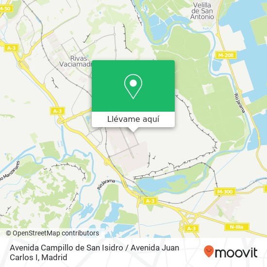 Mapa Avenida Campillo de San Isidro / Avenida Juan Carlos I