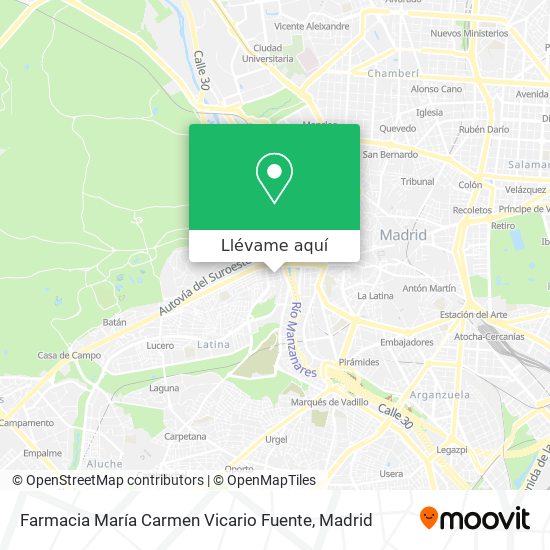 Mapa Farmacia María Carmen Vicario Fuente