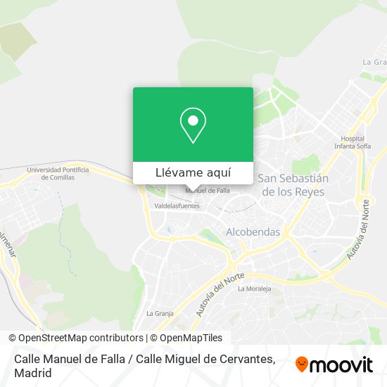 Mapa Calle Manuel de Falla / Calle Miguel de Cervantes