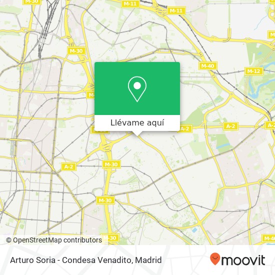 Mapa Arturo Soria - Condesa Venadito