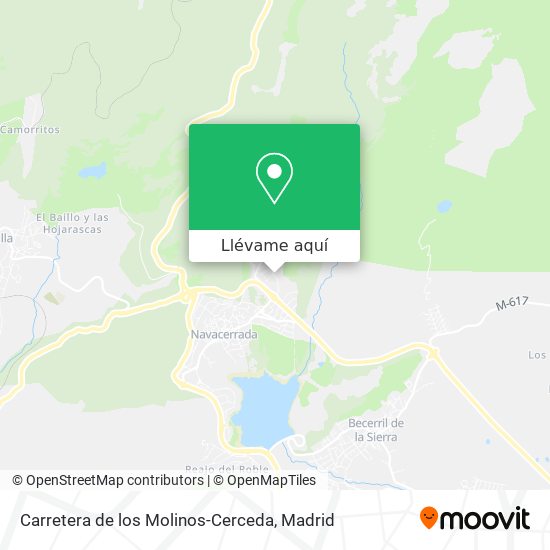 Mapa Carretera de los Molinos-Cerceda