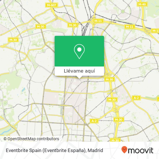 Mapa Eventbrite Spain (Eventbrite España)