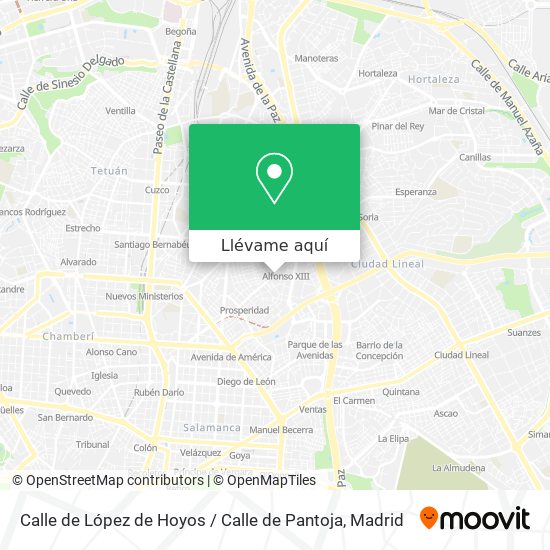 Mapa Calle de López de Hoyos / Calle de Pantoja