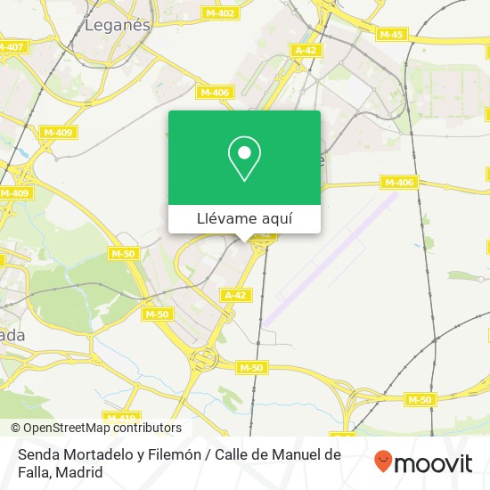 Mapa Senda Mortadelo y Filemón / Calle de Manuel de Falla