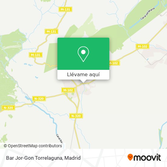 Mapa Bar Jor-Gon Torrelaguna