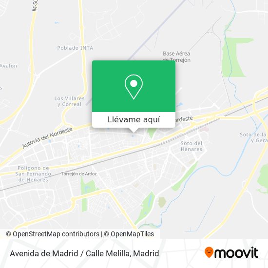 Mapa Avenida de Madrid / Calle Melilla