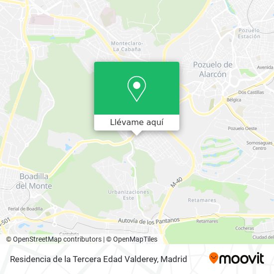 Mapa Residencia de la Tercera Edad Valderey