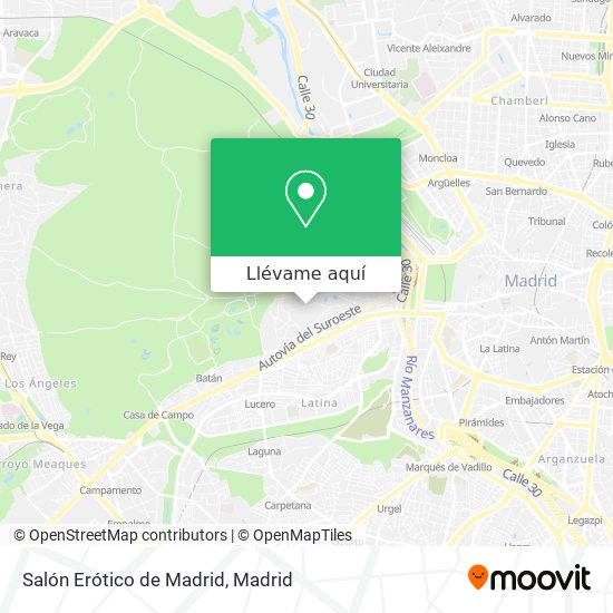 Mapa Salón Erótico de Madrid