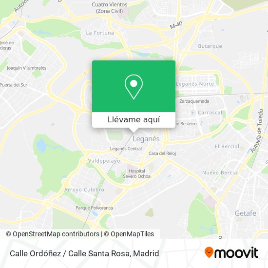 Mapa Calle Ordóñez / Calle Santa Rosa