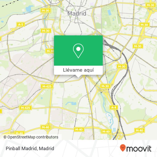 Mapa Pinball Madrid