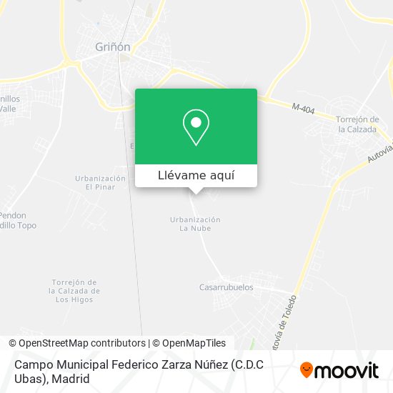 Mapa Campo Municipal Federico Zarza Núñez (C.D.C Ubas)