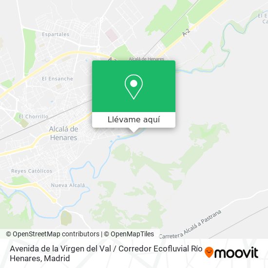 Mapa Avenida de la Virgen del Val / Corredor Ecofluvial Río Henares