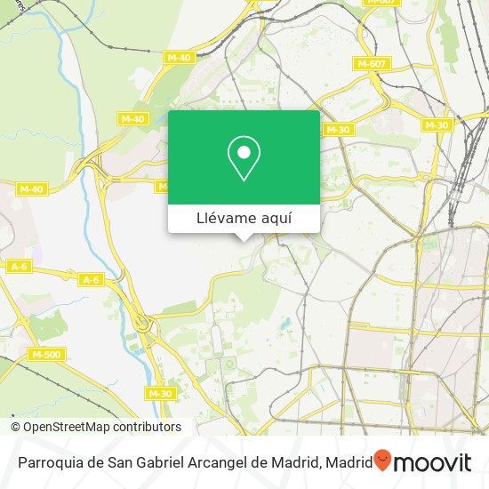 Mapa Parroquia de San Gabriel Arcangel de Madrid