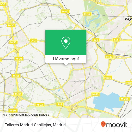 Mapa Talleres Madrid Canillejas