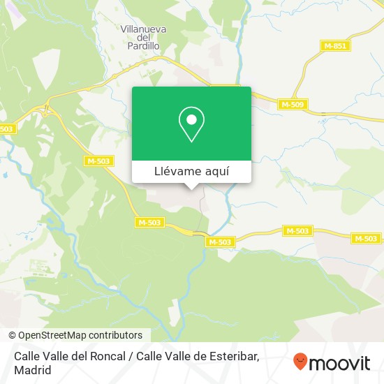 Mapa Calle Valle del Roncal / Calle Valle de Esteribar
