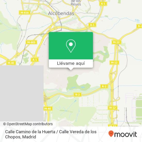 Mapa Calle Camino de la Huerta / Calle Vereda de los Chopos