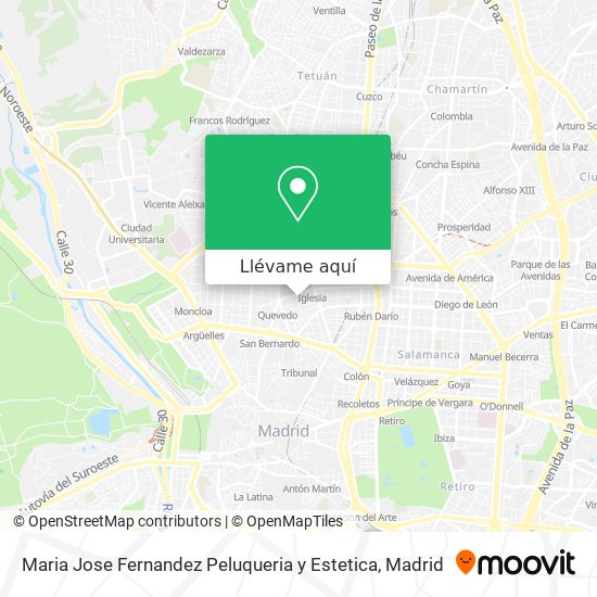 Mapa Maria Jose Fernandez Peluqueria y Estetica