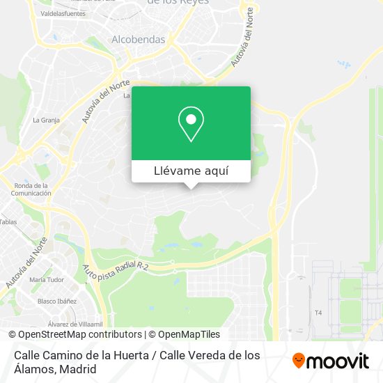 Mapa Calle Camino de la Huerta / Calle Vereda de los Álamos