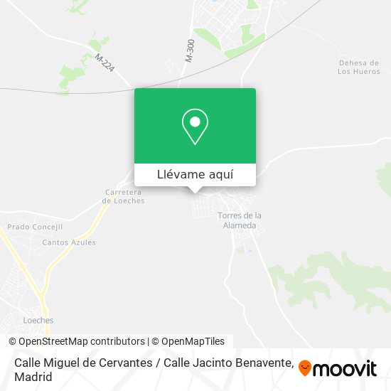 Mapa Calle Miguel de Cervantes / Calle Jacinto Benavente