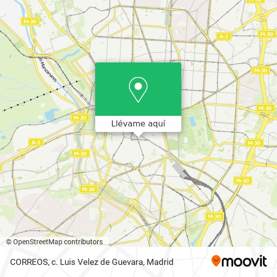 Mapa CORREOS, c. Luis Velez de Guevara