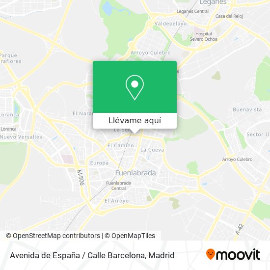 Mapa Avenida de España / Calle Barcelona