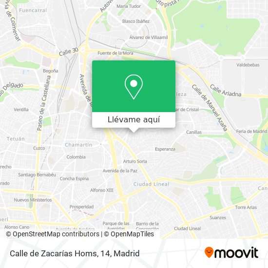 Mapa Calle de Zacarías Homs, 14
