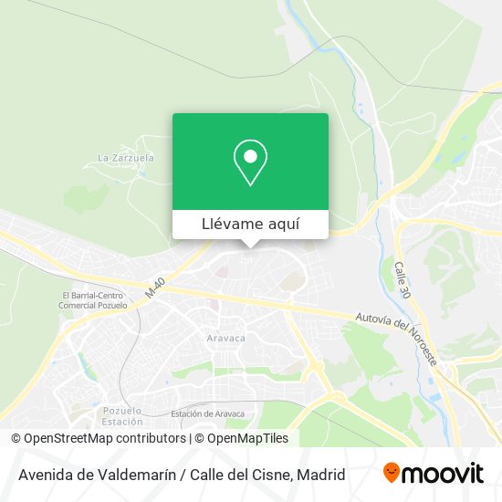 Mapa Avenida de Valdemarín / Calle del Cisne