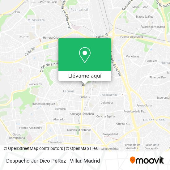 Mapa Despacho JuríDico PéRez - Villar