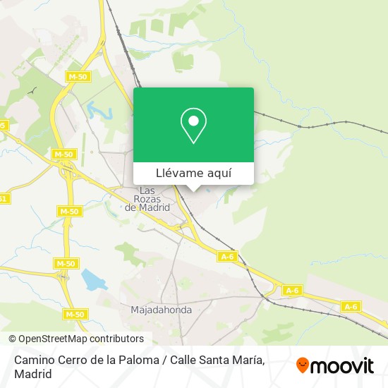 Mapa Camino Cerro de la Paloma / Calle Santa María