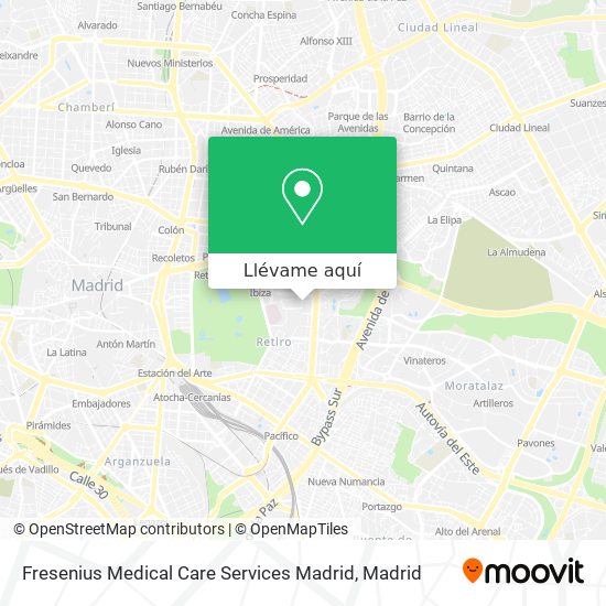 Mapa Fresenius Medical Care Services Madrid