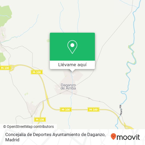 Mapa Concejalía de Deportes Ayuntamiento de Daganzo