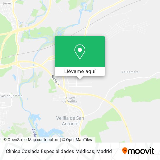 Mapa Clínica Coslada Especialidades Médicas