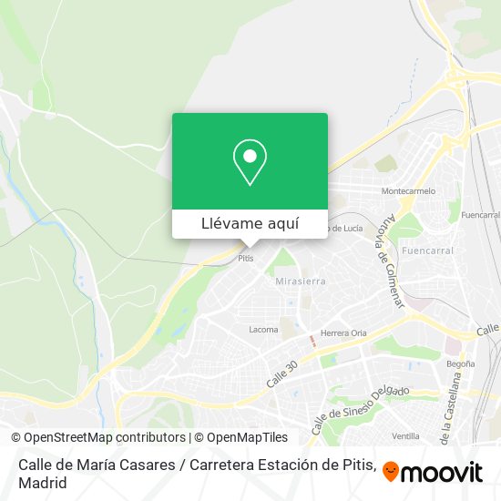 Mapa Calle de María Casares / Carretera Estación de Pitis