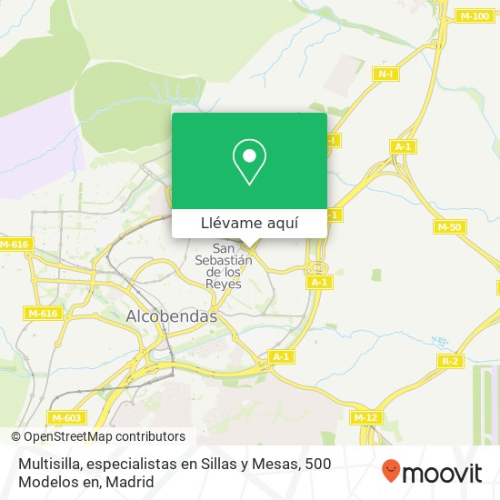 Mapa Multisilla, especialistas en Sillas y Mesas, 500 Modelos en