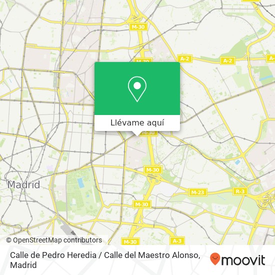 Mapa Calle de Pedro Heredia / Calle del Maestro Alonso