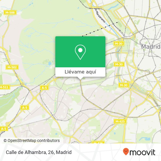 Mapa Calle de Alhambra, 26