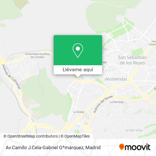 Mapa Av.Camilo J.Cela-Gabriel Gªmárquez