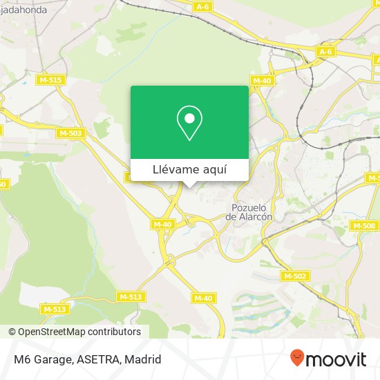 Mapa M6 Garage, ASETRA